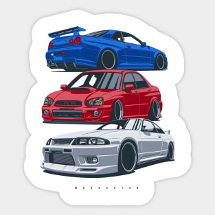 Japanese legendary cars Sticker